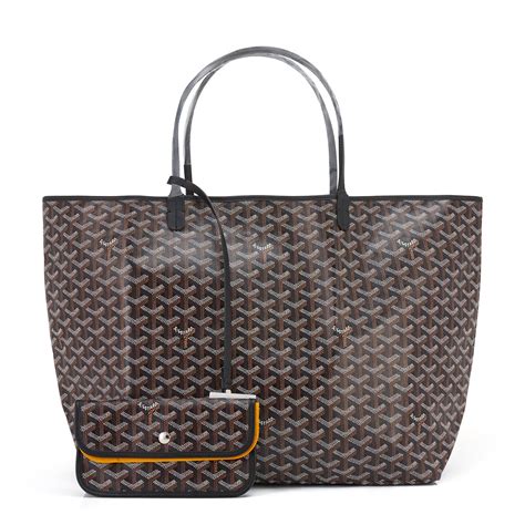 goyard tote black brown|goyard saint louis tote price.